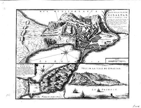 Plan de la ville de Gibraltar....