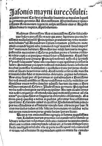 Epithalamion in nuptiis Maximiliani regis et Blanchae Mariae reginae Romanorum