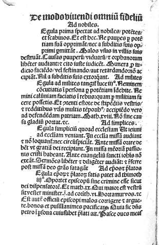 De modo bivendi omnium fidelium