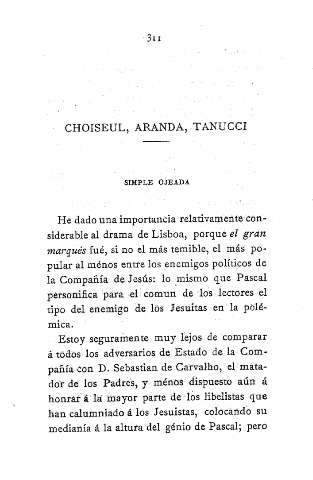 Choiseul, Aranda, Tanucci