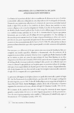 Organería en la provincia de Jaén. Aproximación histórica, 17