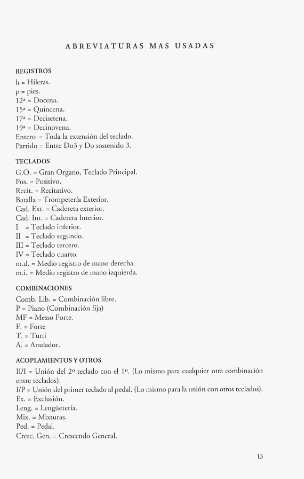 Abreviaturas más usadas, 13
