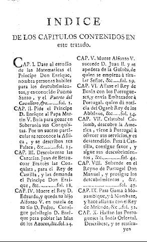 Indice de los capítulos contenidos en este tratado
