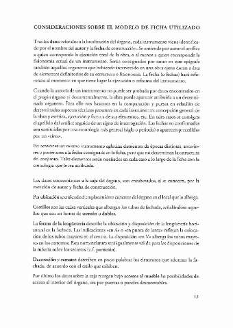 Consideraciones sobre el modelo de ficha utilizado. 13