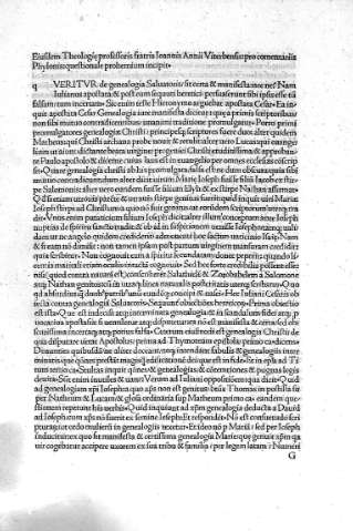 G [Eiusdem Theologie ... pro comentariis Phylonis ...