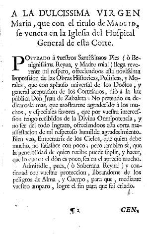 A la dulcíssima Virgen