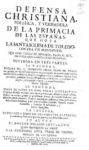 Defensa christiana, politica... de las Españas