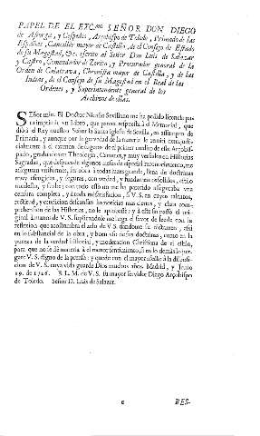 Papel de el excmo. señor don Diego de Astorga