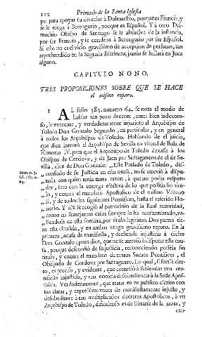 Capitulo Nono. Tres proposiciones sobre que se hace...
