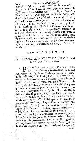 Capitulo Primero. Proponense algunos notables para la...
