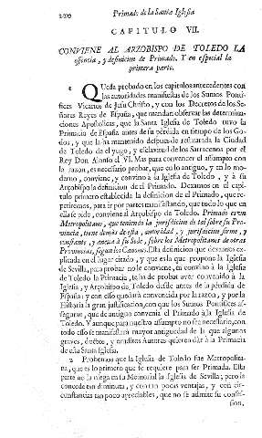 Capitulo VII. Contiene al Arzobispo de Toledo la...
