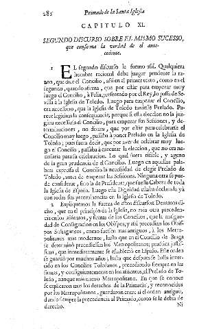Capitulo XI. Segundo discurso sobre el mismo suceso...
