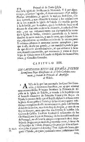 Capitulo XXII. Los catholicos Reyes de España, y otros...