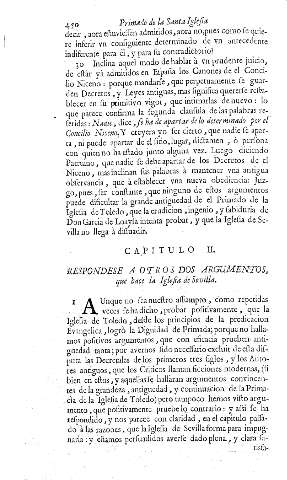 Capitulo II. Respondese a otros dos argumentos...