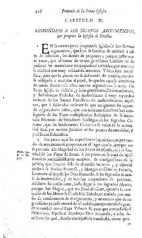 Capitulo III. Respondese a los nuevos argumentos...
