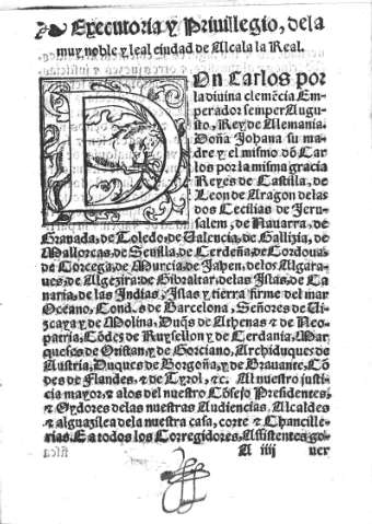 Executoria y Priuilegio