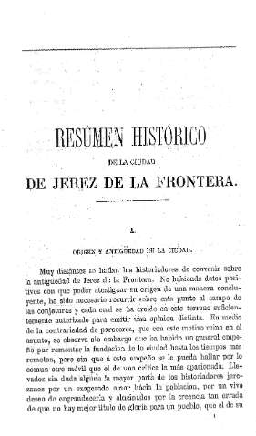 Resumen histórico... I. Origen y antiguedad de la ciudad