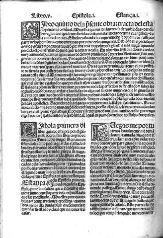 Libro quinto... Epistola primera...