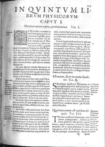 In Qvintvm Librvm. Capvt I
