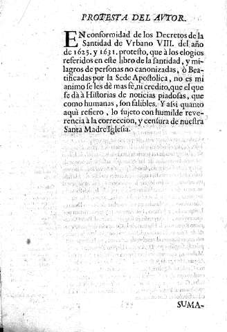 Protesta del autor