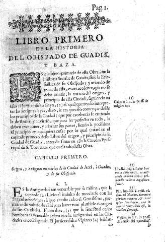 Libro primero de la historia del obispado de Guadix y Baza
