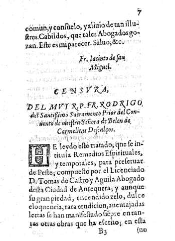 Censura del Muy R.P. Fr. Rodrigo 