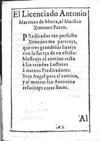 El Licenciado Antonio Martínez de Miora