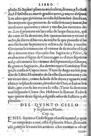 Del quinto cielo y su planeta. cap. 25