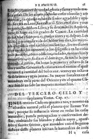Del tercero cielo y su planeta Venus. Cap. 27