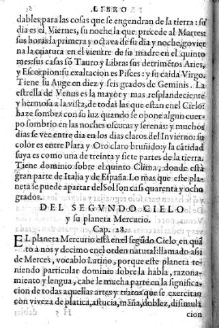 Del segundo cielo y su planeta Mercurio. cap. 28