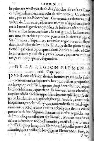De la región elemental. Cap. 30
