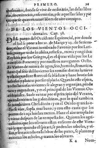 De los vientos occidentales. Cap. 38