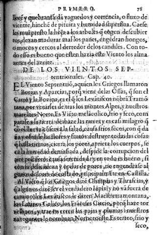 De los vientos septentrionales. Cap. 40