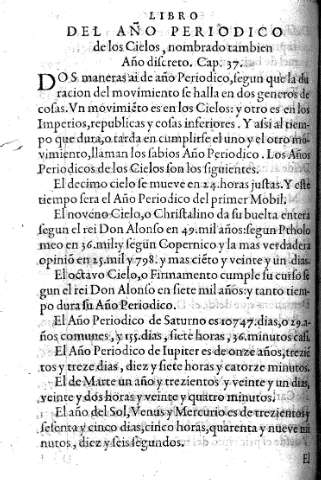 Libro del año periódico de los cielos, nombrando también año discreto. Cap. 37