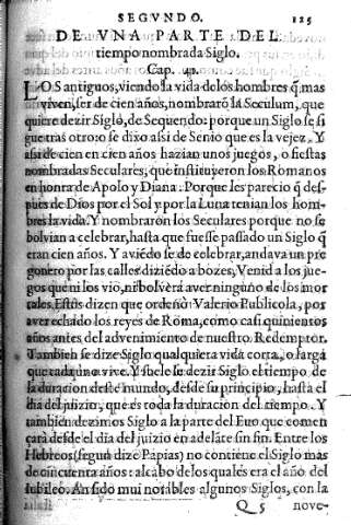 De una parte del tiempo nombrada siglo. Cap. 41