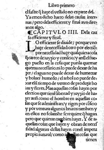 Capitulo IIII. Dela causa efficiente y final