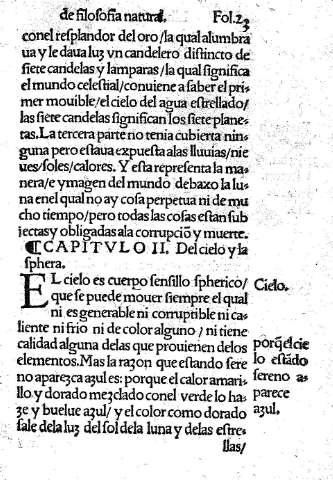 Capitulo II. Del cielo ...