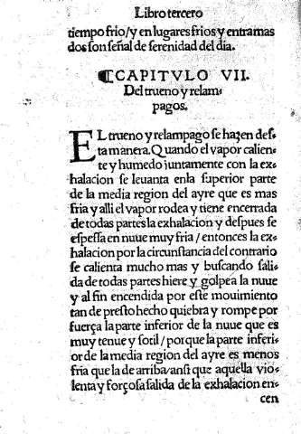 Capitulo VII. Del trueno y relampagos.