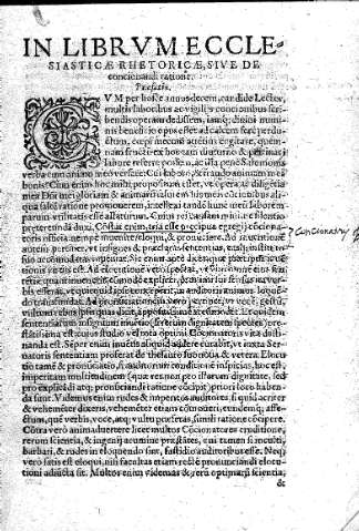 In librumecclesiastica rhetorica sive de concionandi ratione.