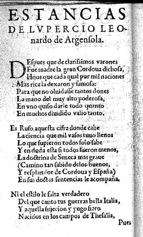 Estancias de Lvpercio Leonardo de Argensola