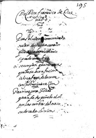 De don Francisco de Quevedo