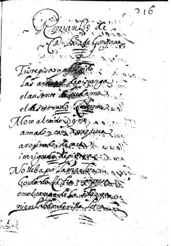 Romance de D. Luis de Gongora
