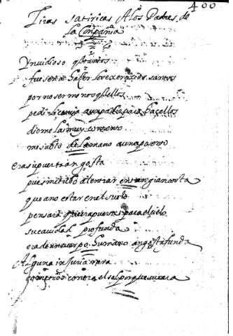Liras satiticas a los padres de la Compañía