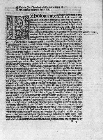 [Tabule Io. Blanchinus Celestium mottum at in eas canones...] A 4