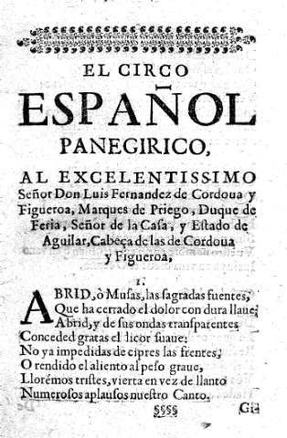 El Circo Español Panegirico...