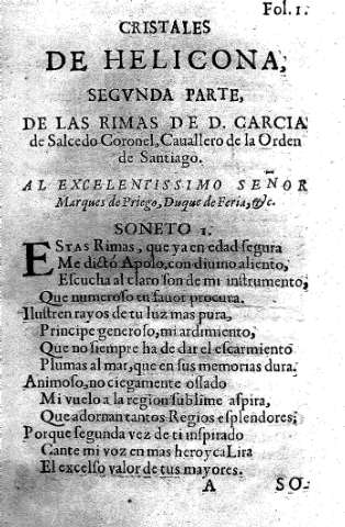 Cristales de Helicona. Soneto 1
