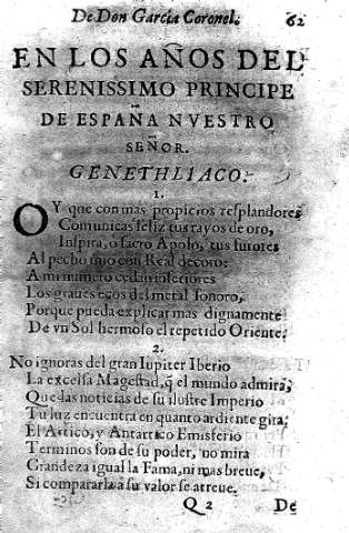 En los Años del Serenissimo Principe de España...