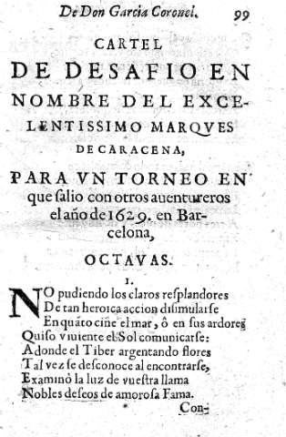 Cartel de Desafio en Nombre del Excelentissimo...