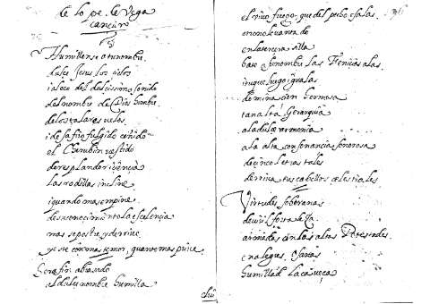 De Lope de Vega. Canción