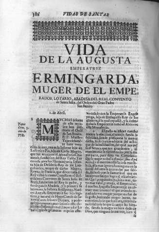Vida de la augusta emperatriz Ermingarda